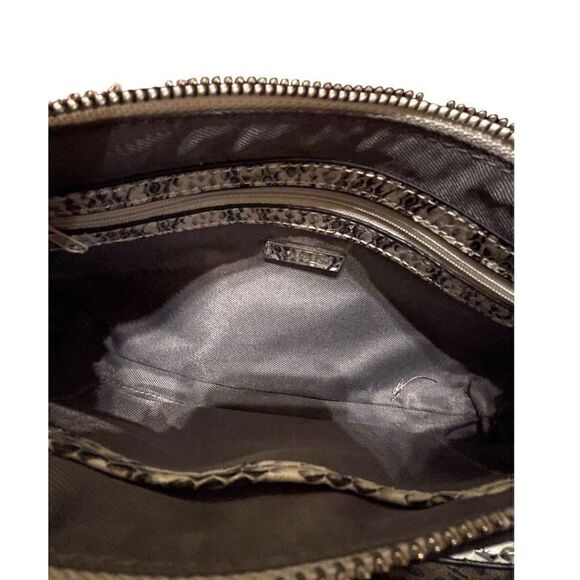 ALFANI Solid Payton print faux leather crossbody Baguette - Picture 4 of 5